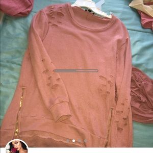 Fashion nova distress shirt